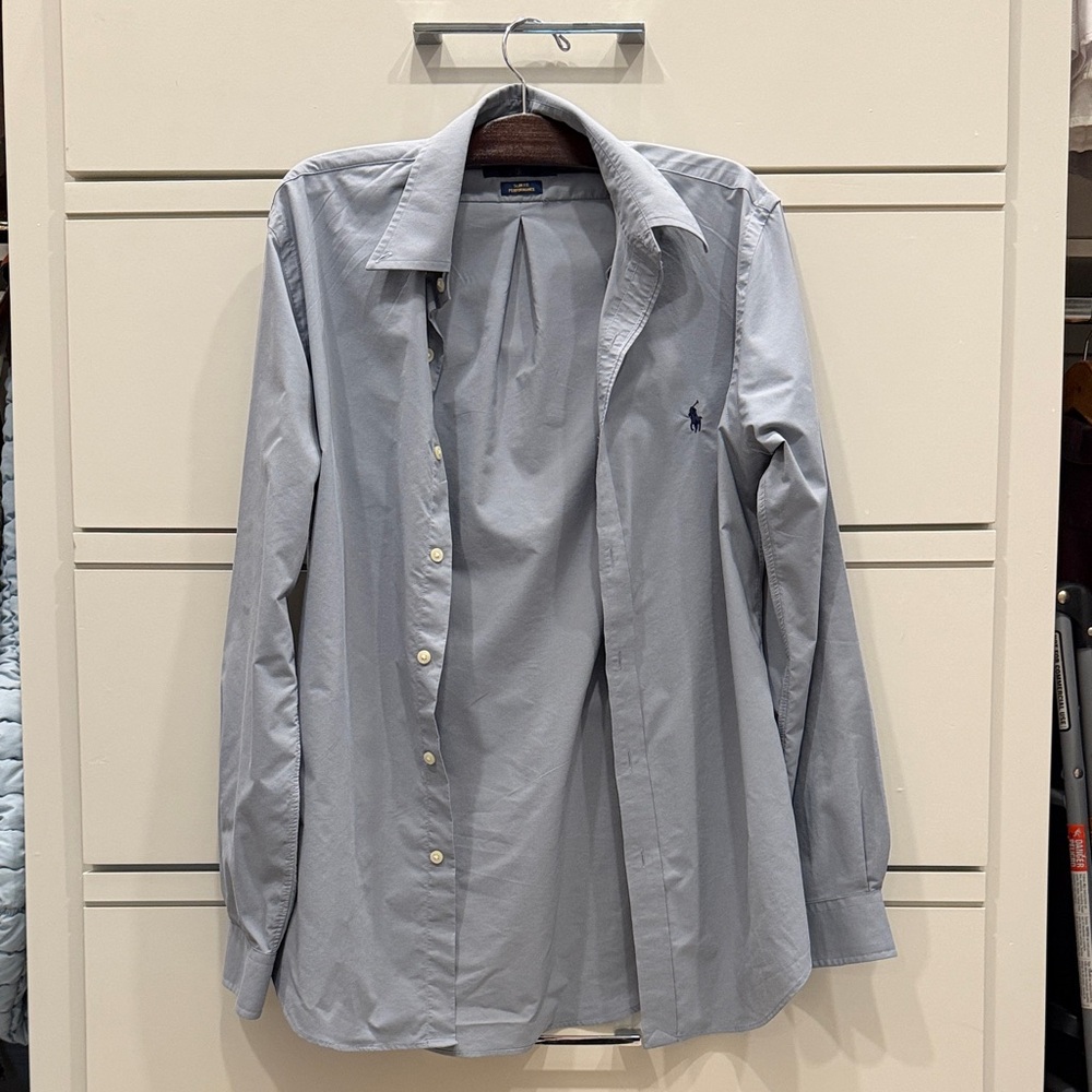 Ralph Lauren Men's Pale Blue Oxford Button-Down Shirt